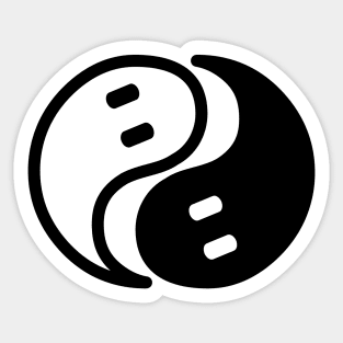 Ghost Yin Yang Sticker